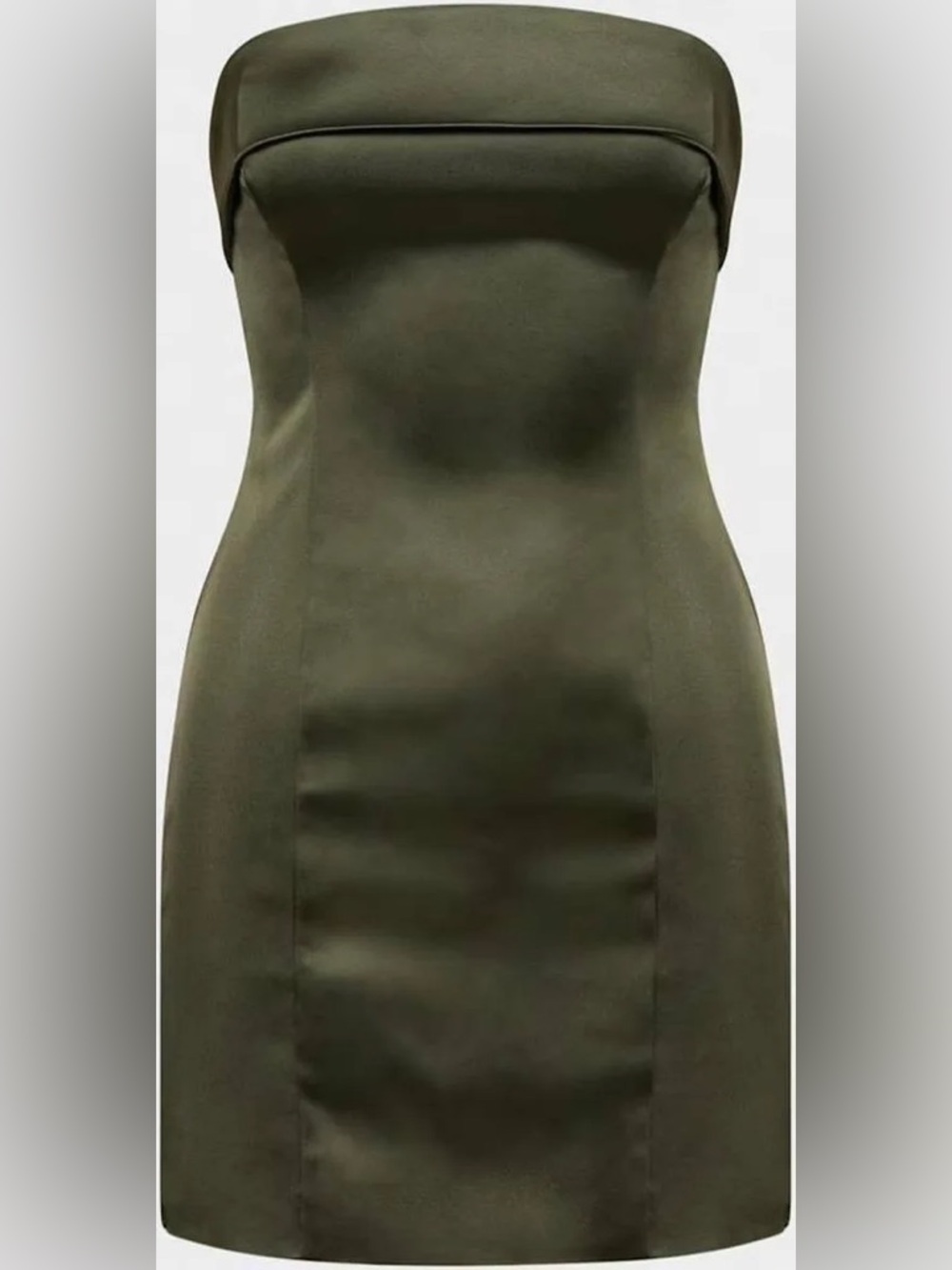 Aritzia Strapless Olive Dress